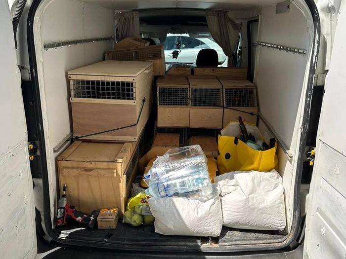 Secure loading of travel crates at our facility